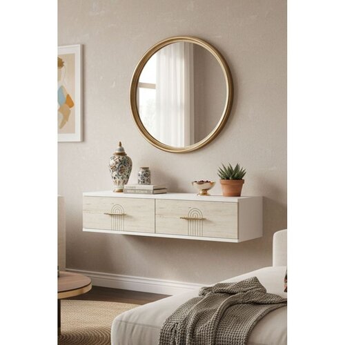 Hanah home komoda Ida 120, 120 cm, bela / travertin Cene