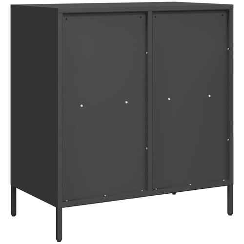  Komoda crna 68x39x73,5 cm hladno valjani čelik Slike