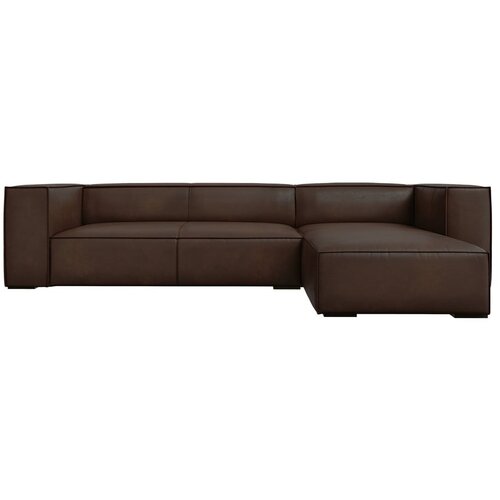 Windsor &amp;amp; Co Sofas Tamnosmeđa kožna kutna garnitura (desni kut) Madame - Slike