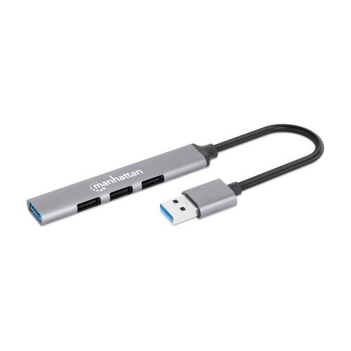Manhattan Hub 4-Port, 1xUSB 3.0, 3xUSB2.0, sivi 168427 Cijene