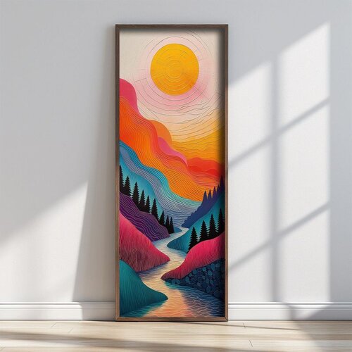 WALLXPERT FAH072-120 Multicolor Decorative Framed MDF Painting Cene