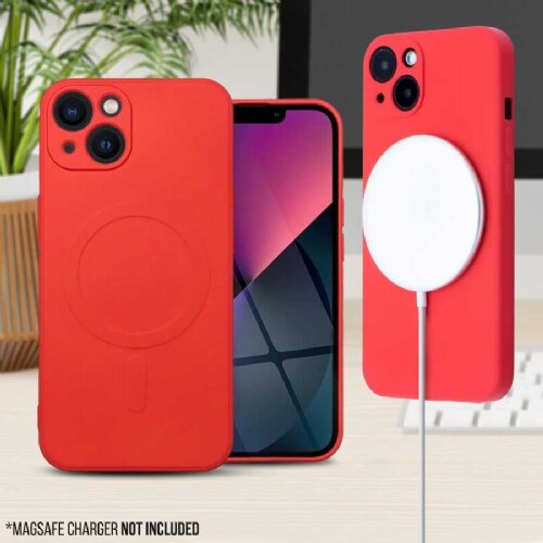 Onasi silikonski ovitek MagSafe za iPhone 14 Pro Max - mat rdeč Cene