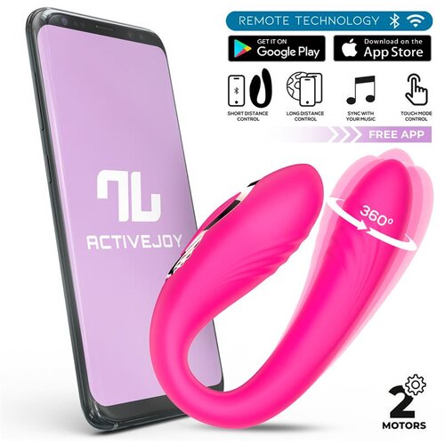 INTOYOU App Series Couty 360 Swinging &amp;amp; Vibrating Couple Toy with App Pink Slike