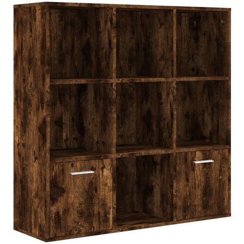VidaXL Knjižna omara dimljeni hrast 98x30x98 cm, (20704889) Slike