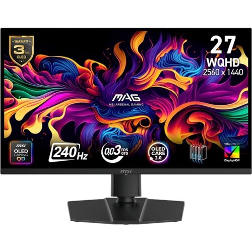 MSI Monitor MAG 273QP QD-OLED X24, 26,5&amp;quot; WQHD QD-OLED, 240 Hz, 0,03 ms (GtG) Slike