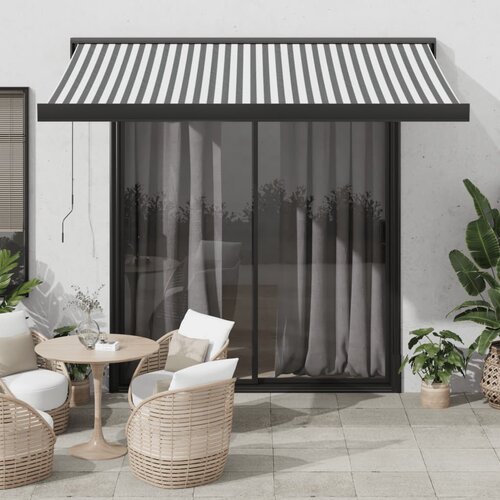 Tenda na uvlačenje antracit-bijela 3,5x2,5 m tkanina i aluminij Cijene