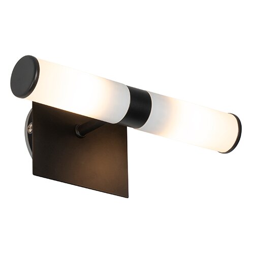 QAZQA Smart badkamer wandlamp zwart IP44 2-lichts incl. 2 Wifi G9 - Bath Cene