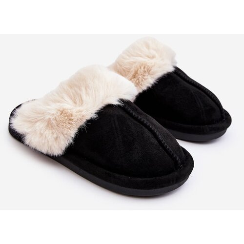 Kesi Children&amp;#039;s Slippers with Fur Black Befana Slike