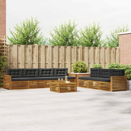  Set vanjskih sofa 8 kom. Prirodna i antracit Cene
