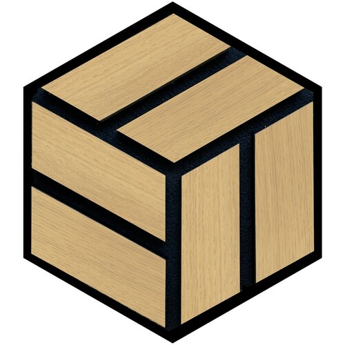  PVC zidne obloge ACUSTICO HEXAGO HRAST 300x260x19MM Cene