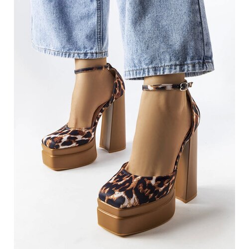 Gemre Brown high block heel pumps Romines Cijene