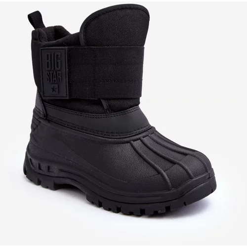 Big Star Children's insulated Velcro snow boots Black