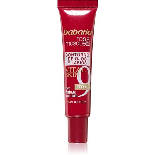 Babaria Rosa Mosqueta krema za područje oko očiju i usana s 9 učinaka 15 ml Slike