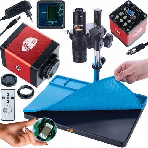 Rosfix SET MIKROSKOP EARTH PRO MCEP-0.5X + KAMERA DRACO RED PRO 2MP + SILIKONSKA PODLOGA 380X260MM | HDMI/VGA, 7&ndash;45X, C-MOUNT, 60 FPS, ANTISTATIČNA, (5000059379) Cene