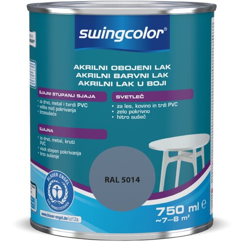 SWINGCOLOR Lak u boji (Golubinje plave boje, 750 ml, Sjaj) Slike