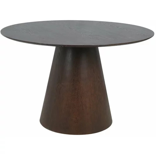 House Nordic Okrogla jedilna miza z mizno ploščo v orehovem dekorju ø 120 cm Bolton –