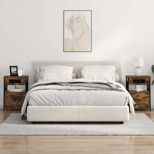  Noćni ormar Dimljeni hrast 40 x 31 x 60 cm Konstruirano drvo Slike