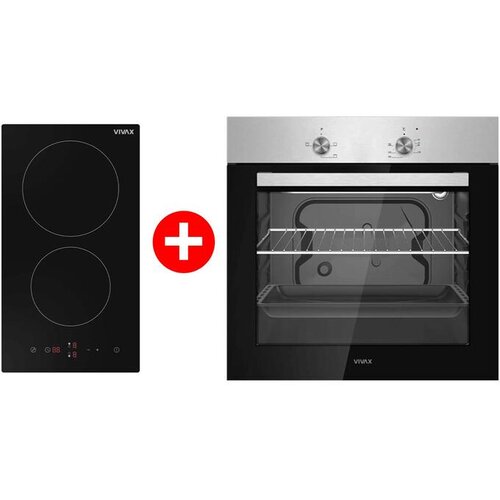 Vivax Ugradna ploča BH-02MVC + Home Ugradna rerna BO-624MS X Cene