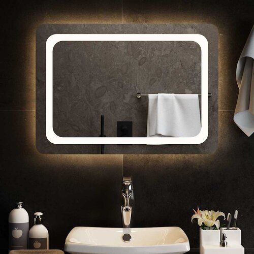  LED kupaonsko ogledalo 70x50 cm Slike