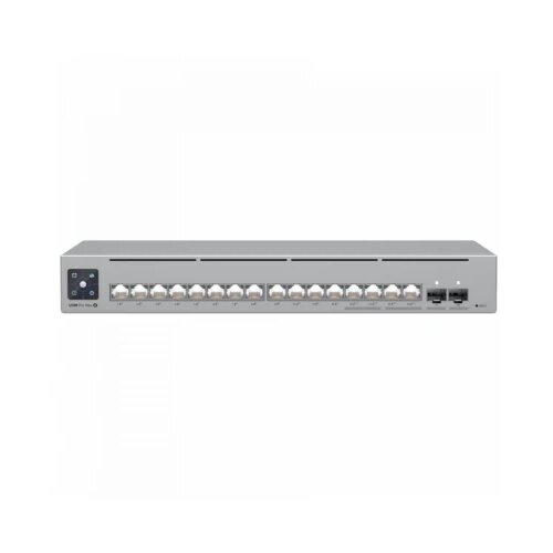 Ubiquiti 16-port, Layer 3 Etherlighting switch with 2.5 GbE, PoE++ output, and versatile mounting options, 4x 2.5 GbE PoE++ ports, 12x GbE PoE+ ports, 2x 10G SFP+ ports, 180W total PoE availability Cene