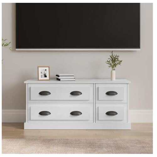  TV ormarić sjajni bijeli 100x35 5x45 cm od konstruiranog drva Cijene