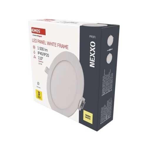  LED vgradno svetilo NEXXO, okroglo, belo, 12W, toplo bela Slike