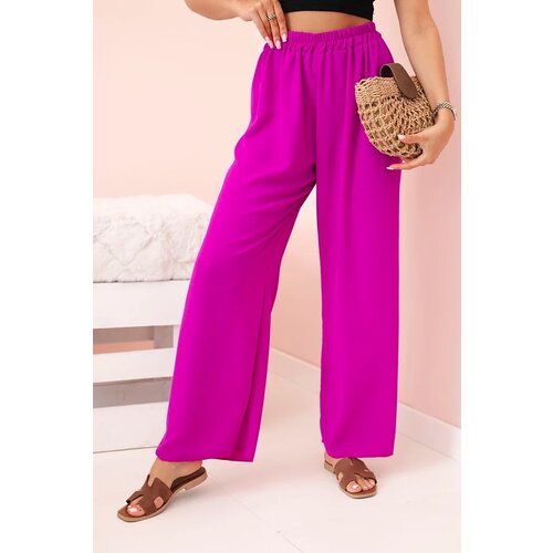 Kesi Włoski Wide-leg trousers dark purple Cijene