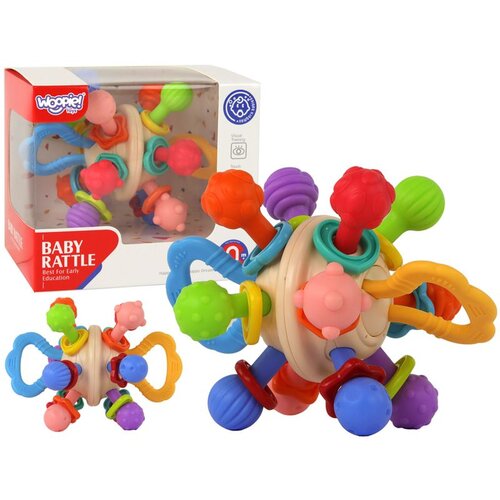 Woopie Baby mekana zvečarka 2u1, grizalo i senzorička igračka za dojenčad 0m+ Slike