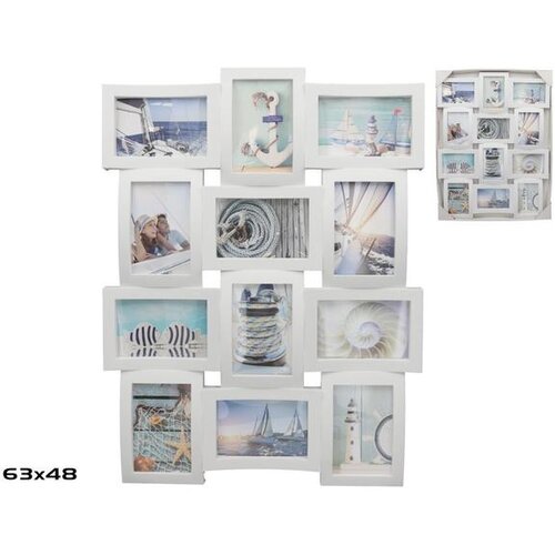  OKVIR ZA FOTOGRAFIJE 63*48CM ZA 12 FOTOGRAFIJA Slike