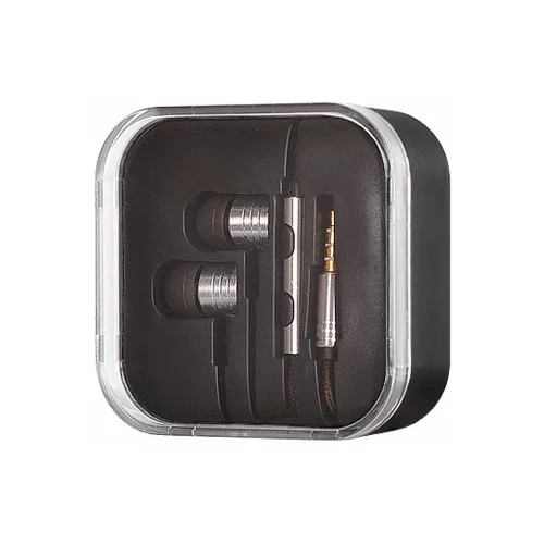  Univerzalne slušalke z mikrofonom Metallic - srebrne