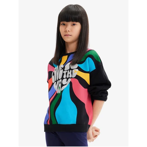 Desigual Black girly sweatshirt Ida - Girls