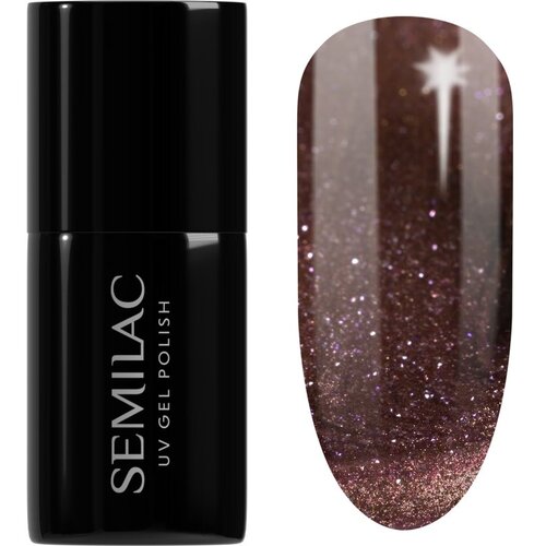 Semilac UV Hybrid Galaxy Flash gel lak za nohte z uporabo UV/LED lučke odtenek 823 Meta Rose 7 ml Cene