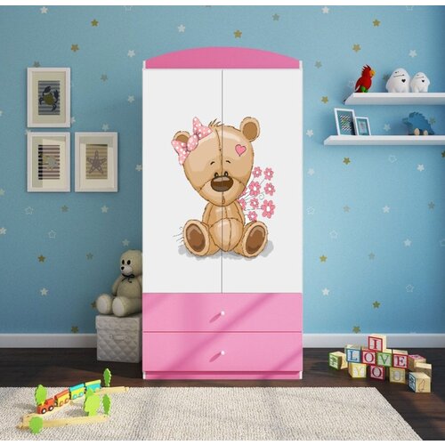 HAPPYKIDS GARDEROBNA OMARA DREAMY MEDVEDKA (VE� BARV)-Roza Cene