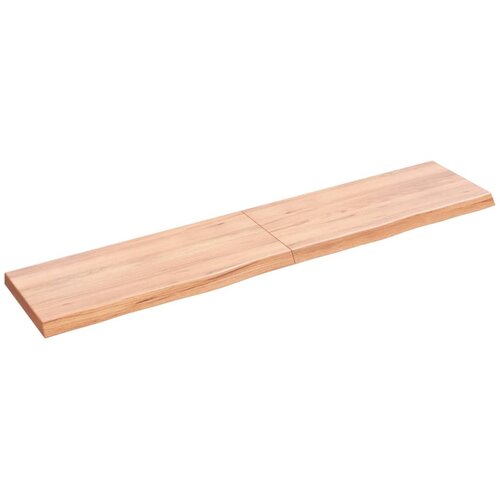 vidaXL Stenska polica svetlo rjava 140x30x4 cm trdna hrastovina Cene