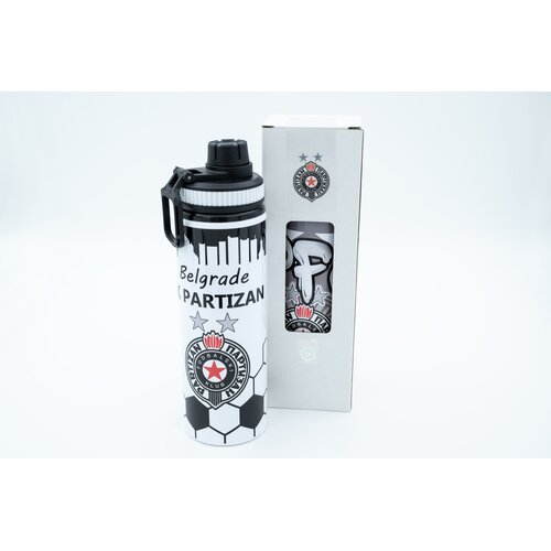 Nine Sport Fla&scaron;ica za vodu FK Partizan, 750ml, Crno-bela Cene