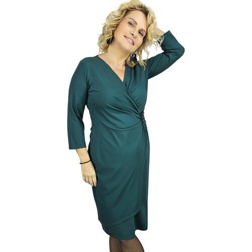 Pri Elegant midi dress stylish with buckle pencil neckline YASMIN Cene