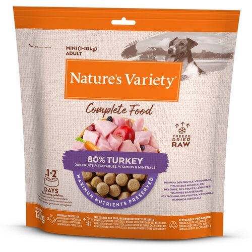 Nature's Variety Mini liofilizirana popolna hrana za pse - Puran (2 x 120 g) Cene