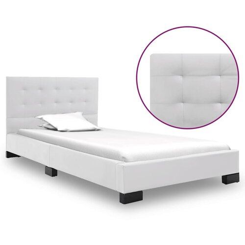 Furnova Posteljni okvir iz belega umetnega usnja 120x200 cm, (22055944) Cene