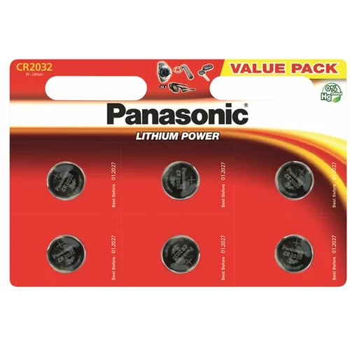 Panasonic baterije male CR-2032EL/6BP Lithium Coin
