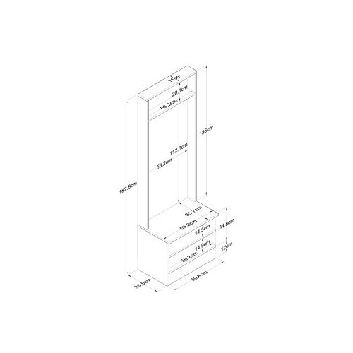 Hanah home hall Stand zidni čiviluk M16 2254 Slike