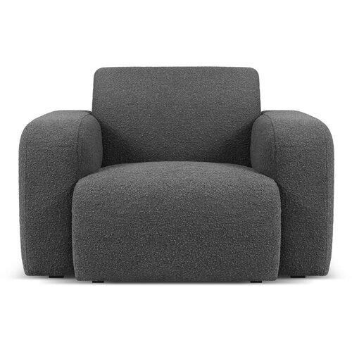 Micadoni Home Temno siv fotelj iz tkanine bouclé Molino – Cene