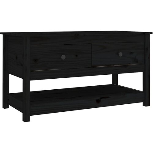  Stolić za kavu crni 102x49x55 cm od masivne borovine Slike