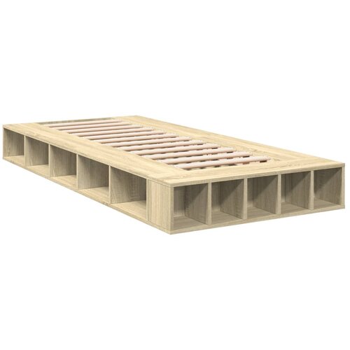  Okvir za krevet boja hrasta 75x190 cm od konstruiranog drva Slike