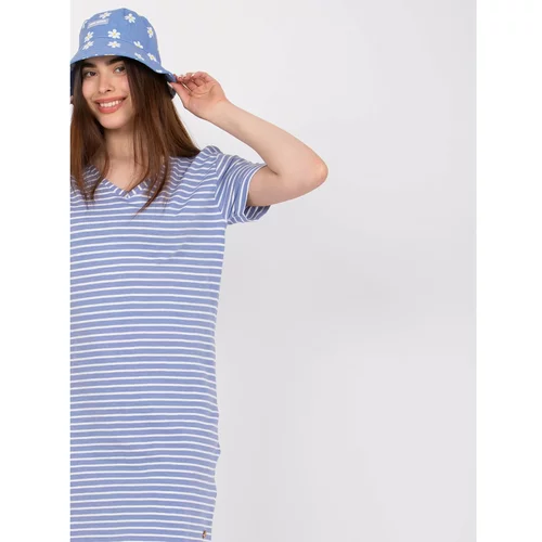 Fashion Hunters Light blue mini dress with stripes STITCH & SOUL