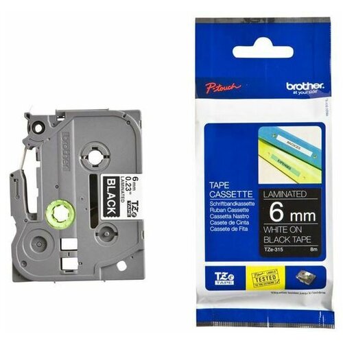 Brother trak pt TZE315 črn/bel 6mm BRTZE315 Cene