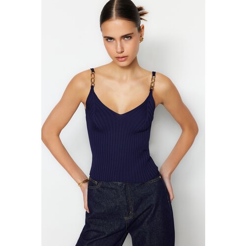 Trendyol Blouse - Navy blue - Slim fit Cene
