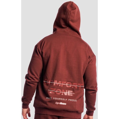 GymBeam Mu&amp;scaron;ka dukserica Zone Zip Up Cherrywood Slike