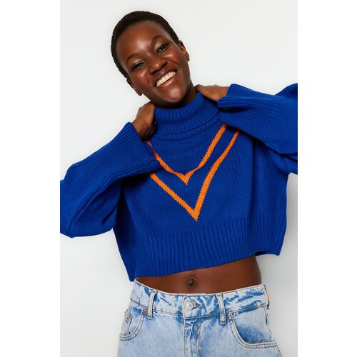 Trendyol Sweater - Blue - Regular fit Slike