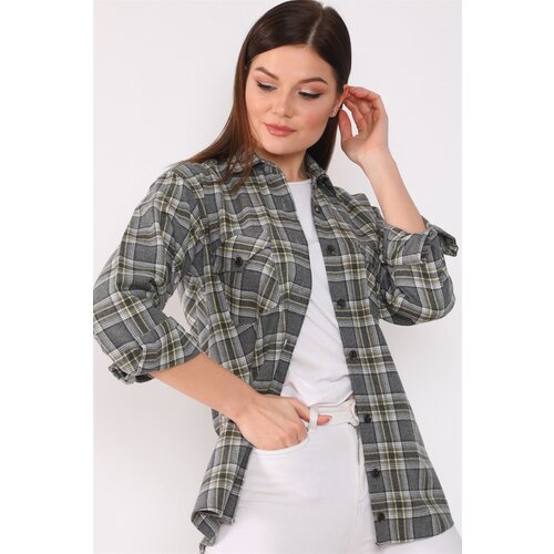 Dewberry Z6664 WOMEN&amp;#039;S SHIRT-ANTHRACITE Slike