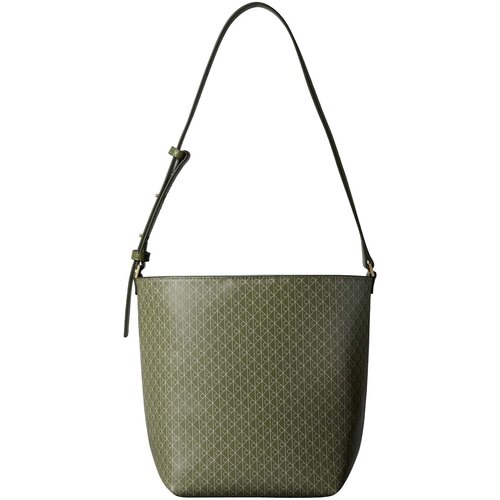 Calvin Klein Jeans Ročne torbice Emblem Aop Medium Bucket Zelena Slike